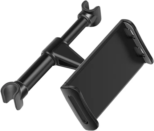 Soporte para reposacabezas de coche, soporte ajustable giratorio 360 para tabletas de 5.3"-10.2", soporte universal para coche en el asiento trasero