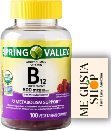 Vista 9 de Spring Valley Suplemento dietético de vitamina B12 Jelly Beans, 5,000 mcg, 120 unidades (paquete de 01) + adhesivo Me Gustas