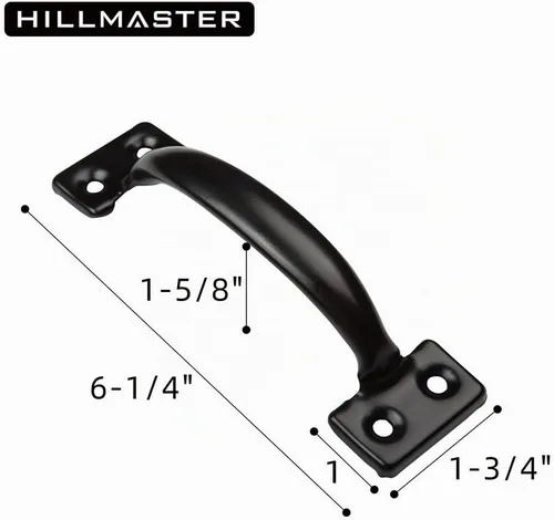 Vista 3 de HILLMASTER Kit de herrajes para manija de puerta de alta resistencia para valla de madera, pestillo de puerta de cierre automático con cuerda