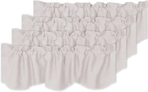 Vista 28 de H.VERSAILTEX - Cenefa de cortina opaca para ventanas de cocina, sala de estar/baño, para protección de la privacidad y decoración, con bolsillo