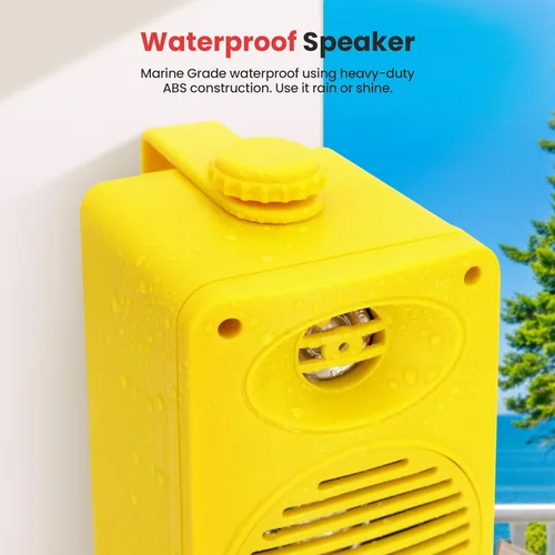Vista 6 de Pyle Altavoz Bluetooth impermeable de 2 vías para interiores y exteriores de 3.5 pulgadas, ½ tweeter de polímero de alto cumplimiento, sistema