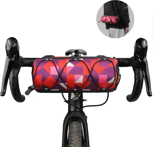 Vista 10 de Rhinowalk Bolsa de manillar de bicicleta, bolsa delantera de bicicleta, bolsa de hombro bolsa de almacenamiento con correa para el hombro