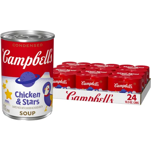 Vista 10 de Campbell's Sopa condensada para niños, sopa de pollo y estrellas, 10.5 onzas (paquete de 4)