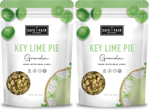 Vista 19 de Safe + Fair - Granola de Pastel de Cumpleaños, sin gluten, vegano y a base de plantas con chispitas naturales, 0g de grasas trans, sin OGM, kosher