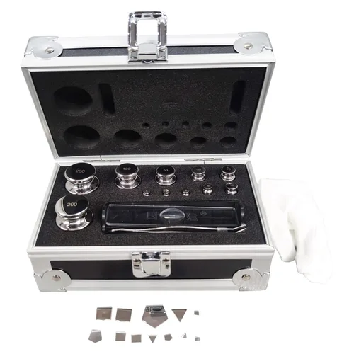 Vista 3 de F1 Grado 1mg-7.05 oz Acero Inoxidable (304) Kit de Peso de Calibración 25pcs Pesos de Alta Precisión con Pinzas para Educación de Laboratorio