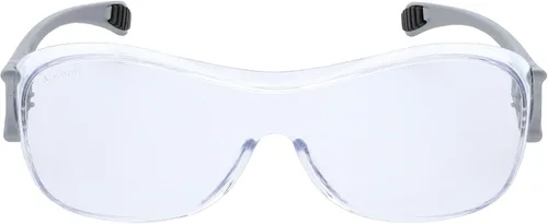 Vista 2 de MCR Safety OG110AF lentes de policarbonato de seguridad antiniebla con patas negras.