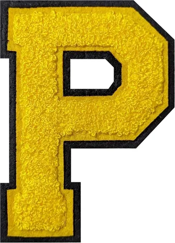 Vista 83 de 2 parches de letras de felpilla termo-adhesivas de 2.5", parches de letras universitarias de punto de felpilla para ropa (negro/blanco 2-1/2, S)