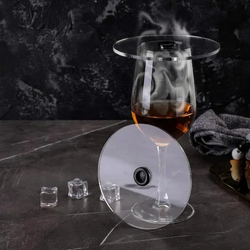 Vista 7 de 3 fundas para tazas de pistola de ahumar, tapas de infusor, fundas de bebidas de cóctel, accesorios para pistolas de fumar para copas de vino