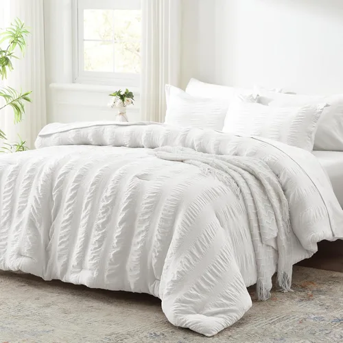 Vista 10 de Zzlpp - Juego de edredón tamaño queen, gris oscuro, de sirsaca, 7 piezas, para todas las estaciones, incluye 1 edredón, 2 fundas de almohada, 2