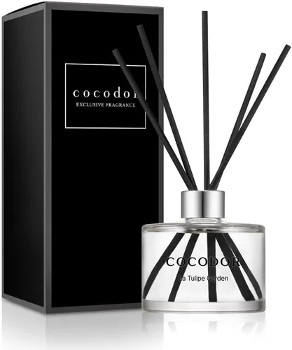 Vista 23 de COCODOR Signature - Difusor de 6.7 fl oz, con aceite de brisa de abril y varillas de junco, decoración para el hogar y la oficina, fragancias
