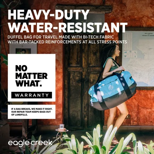Vista 2 de Eagle Creek No importa qué bolsa de lona para viajes, duradera y resistente al agua, con correa de hombro extraíble, correas de compresión y bolsa