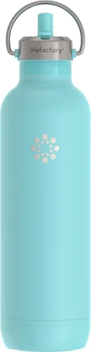 Vista 14 de Lifefactory Botella deportiva aislada al vacío de acero inoxidable con tapa de pajita, 32 onzas, apio