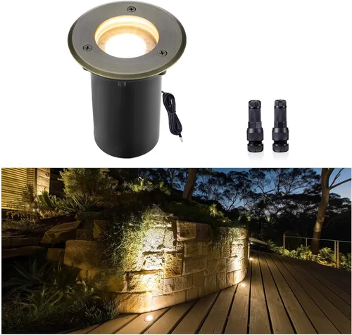 Vista 11 de Gardenreet Lámpara de pozo de latón - Iluminación LED de 12V Ip65 para paisajes al aire libre, lámpara de repuesto impermeable de bajo voltaje