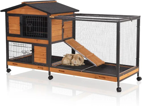 Vista 14 de GUTINNEEN Jaula para Mascotas de Conejo Correr Extensión Interior Pequeño Corral para Animales (Solo Corral)