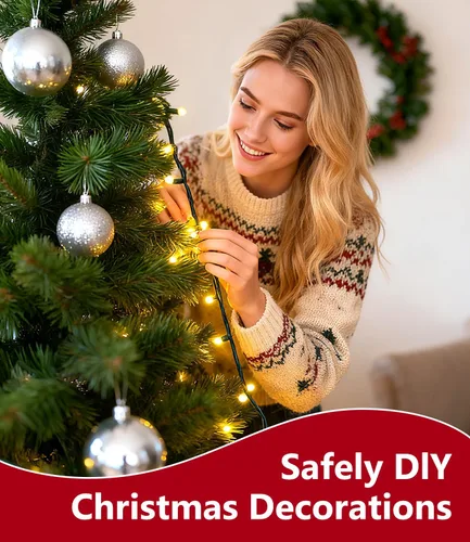 Vista 4 de Luces de Navidad blancas cálidas de 82 pies para exteriores con 8 modos, IP44 impermeable, enchufable, para árbol de Navidad, patio, jardín