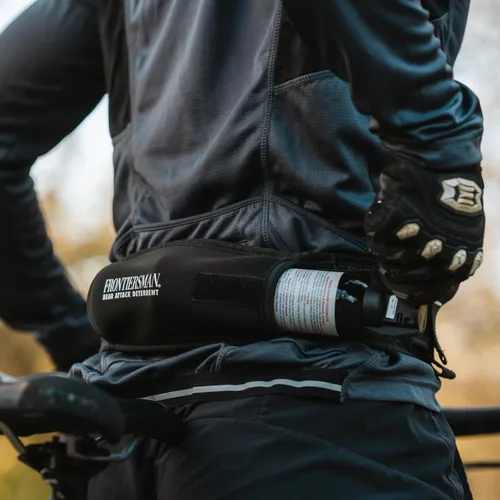 Vista 7 de SABRE Frontiersman Bear - Funda de spray para recipientes de 7.9 y 9.2 onzas, pecho de nailon, cinturón, cintura y opciones 3 en 1 disponibles