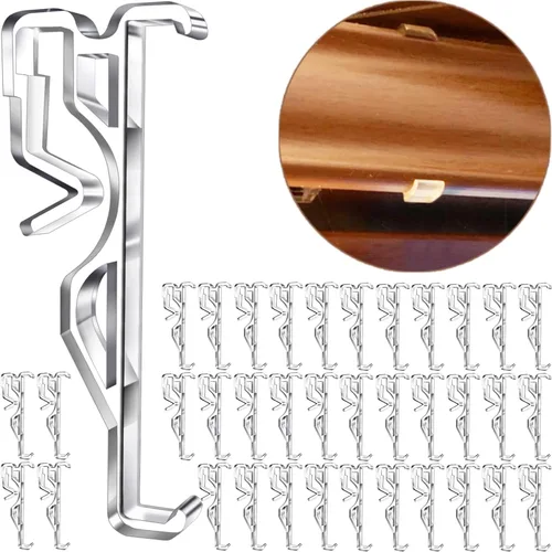 Vista 9 de Clips de cenefa de 2.5 pulgadas, clips de plástico transparente para cenefa ciega horizontal (6 piezas)