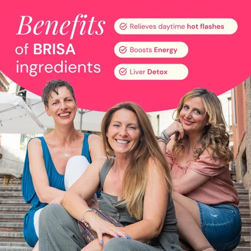 Vista 2 de Munar Brisa Menopause Support – Balance hormonal para mujeres con cardo mariano, Vitex, cohosh negro y ruibarbo. Reduce los sofocos, aumenta