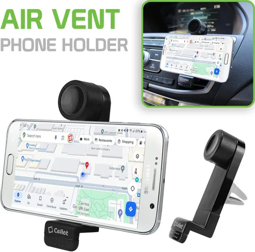 Vista 2 de Soporte universal para teléfono celular, soporte para teléfono con ventilación de aire para automóvil, compatible con iPhone 14 Pro Max Plus 13 12