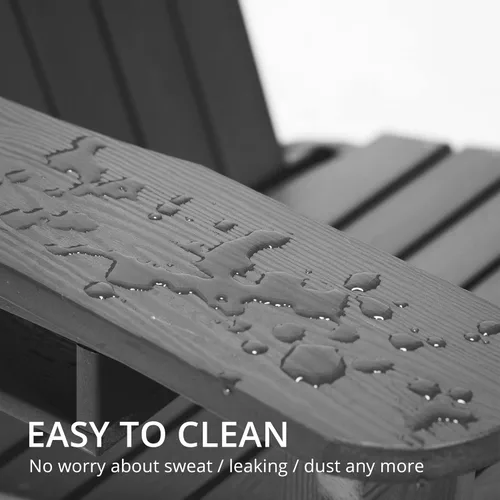 Vista 47 de LUE BONA HDPS Sillas Adirondack de 2, Silla para Hoguera al Aire Libre, Resistente a la Intemperie con Portavasos, Silla Moderna de Plástico