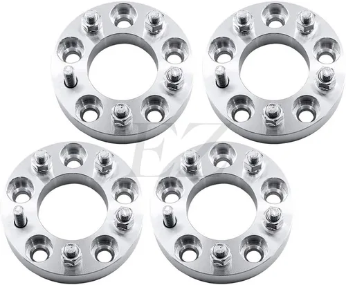 Vista 5 de EZAccessory 2 adaptadores espaciadores de rueda de 5 x 120 a 5 x 120 para BMW - 1.25 pulgadas de grosor 2.857 in de diámetro 14x1.5 pernos