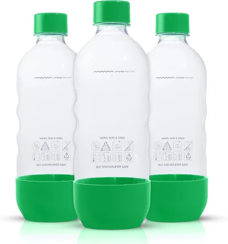 Vista 10 de Botellas de agua con gas de repuesto para SodaStream - 1 litro, sin BPA y a prueba de fugas