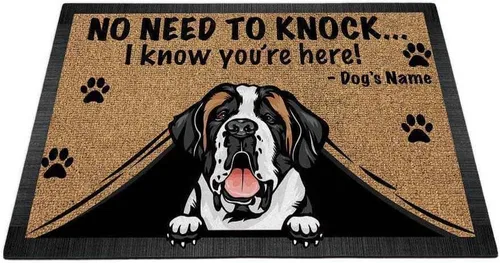 Vista 20 de Felpudo personalizado Peeking Dog Labrador No Need to Knock I Konw You're Here 23.6 x 15.7 pulgadas