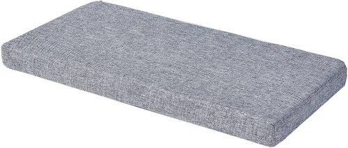 Cojines de banco para muebles de interior, espuma antideslizante, para silla de cocina, comedor, cojín de asiento con cremallera de 44 x 16 Gris