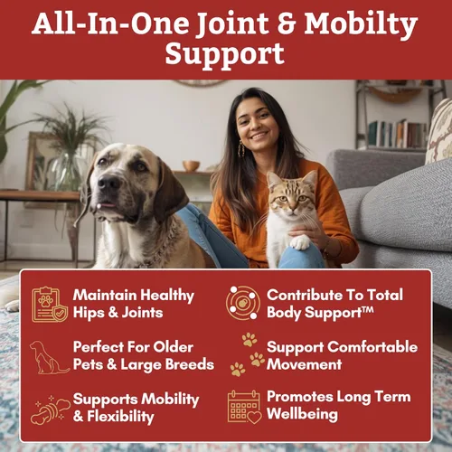 Vista 4 de Wholistic Pet Organics - Suplemento para las articulaciones del perro: movilidad articular con mejillón de labios verdes - 1 libra - Suplemento