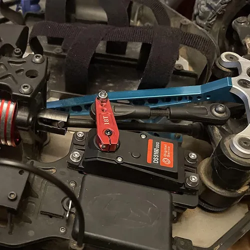 Vista 6 de 2 unids DS5160SSG 132.3 lbs Digital Servo Metal Gear Gran Torque robótica de alta velocidad impermeable RC Car Servo 270 grados con 18T aluminio