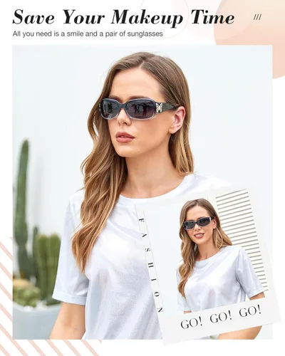 Vista 5 de LVIOE - Lentes de sol polarizadas para mujer, decoración de mariposa a la moda, para conducir y pescar - 99.99% de protección UV