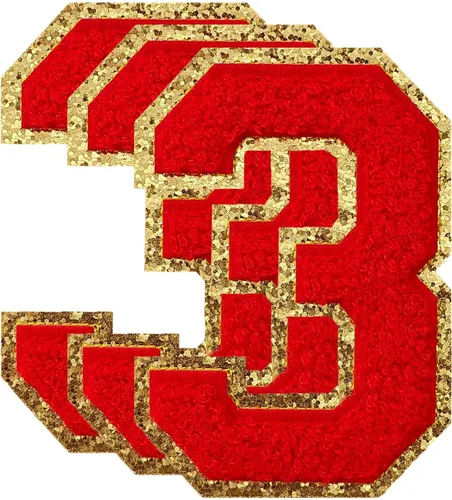 Vista 47 de 3 parches de letras de felpilla negra, parches de letras termo-adhesivas de 4-1/2", parches universitarios para ropa, S