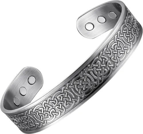 Vista 7 de Earth Therapy Nordic Style Ultra Strength Magnetic Field Bracelets for Men & Women - Adjustable