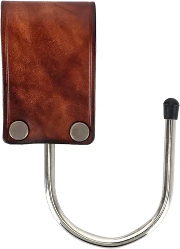 Vista 2 de TOURBON Soporte de taladro de cuero para cinturón Herramienta Gancho Holster