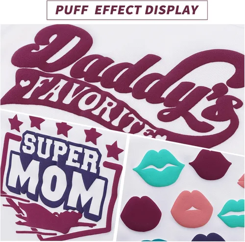 Vista 2 de WRAPXPERT Vinilo Hinchado Granate Vinilo de Transferencia de Calor 3D Hinchado 10" x 5 pies Rojo Vino HTV Hinchado Burdeos Rollo de Vinilo