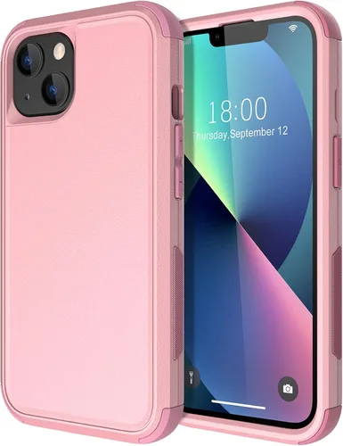 Vista 35 de Diverbox - Funda para iPhone 13 a prueba de golpes, caídas y polvo, funda de protección resistente para iPhone 13 de Apple, color negro