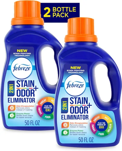 Febreze Aditivo detergente para ropa, fuerza original en el eliminador de olores de lavado, diseñado para eliminar olores en un solo lavado causado