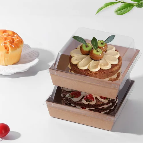 Vista 6 de Paquete de 100 cajas pequeñas de embutidos con tapas transparentes, mini caja de charcutería, contenedores de alimentos desechables, cajas