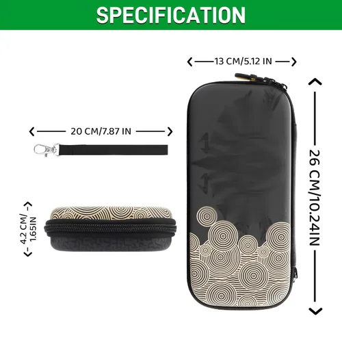 Vista 3 de GLDRAM Theme for Zelda Carrying Case Compatible with Nintendo Switch & OLED, Portable Switch Accessories with Protective Travel Bag, 2 Thumb Grip