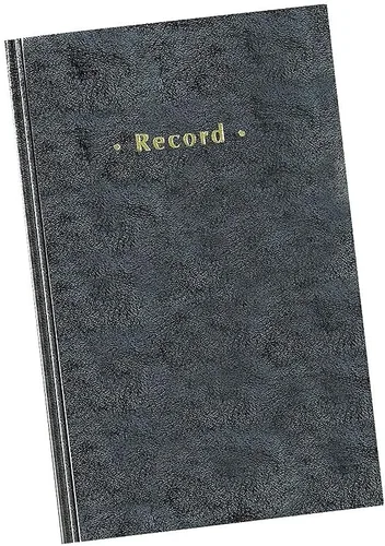Vista 4 de Staples Libro de registros, libro de registro de mármol azul, 300 páginas numeradas, 7.25 x 11.75 pulgadas, cuaderno de encuadernación cosido