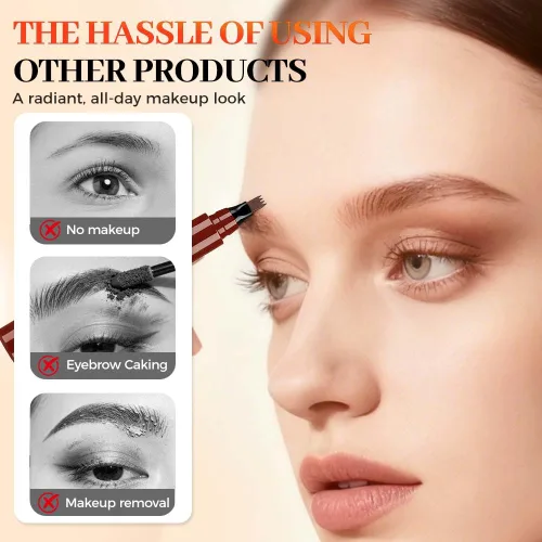 Vista 6 de Lápices de cejas Microblading para mujeres, nuevo bolígrafo de tatuaje de cejas 3D 2026 para cejas de aspecto natural, lápiz de cejas resistente al