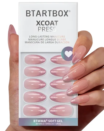 Vista 38 de BTArtbox - Uñas postizas cortas cuadradas con efecto ombré color vainilla, de gel suave, reutilizables, con pegamento, 30 piezas en 15 tamaños
