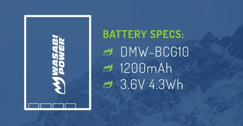 Vista 4 de Wasabi Power Batería para Panasonic DMW-BCG10, DMW-BCG10E, DMW-BCG10PP