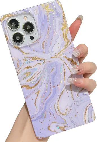 Vista 42 de KERZZIL Elegante Funda con Concha de Madre Perla para Niña Compatible con iPhone 14 de 6.1 Pulgadas, Funda Rectángulo con Borde, Elegante y delgada