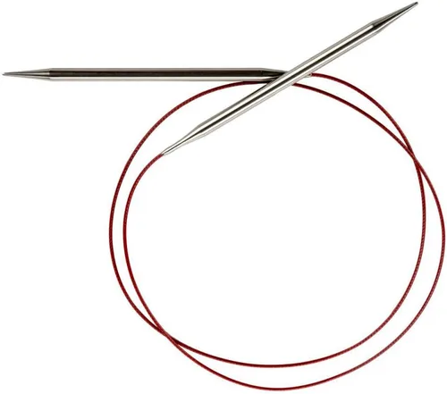 Agujas circulares para tejer de acero inoxidable ChiaoGoo con cordón rojo de 40 pulgadas