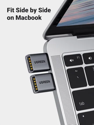 Vista 2 de UGREEN Adaptador USB C a USB A 3.2 OTG de 10 Gbps 2 unidades compatibles con iPhone 17 Pro Max Air 16 15 MacBook Air iMac iPad Galaxy Tab S9 S25