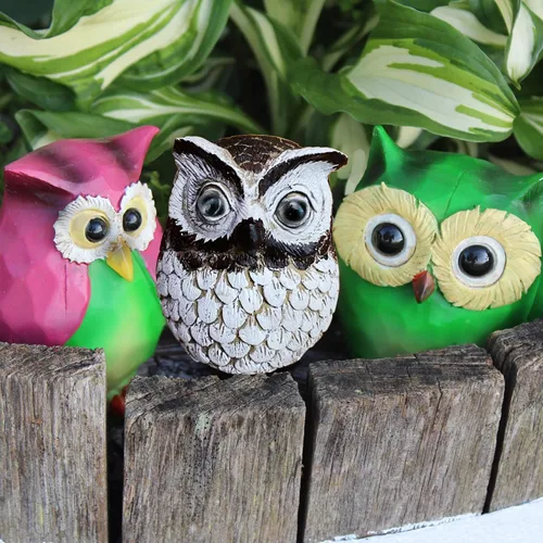 Vista 7 de Hide a Key Outdoor Key Hiders Waterproof Key Safe Storage Lock Box for Outside Yard Garden Ornament Large Size Design House Spare Holder Owl