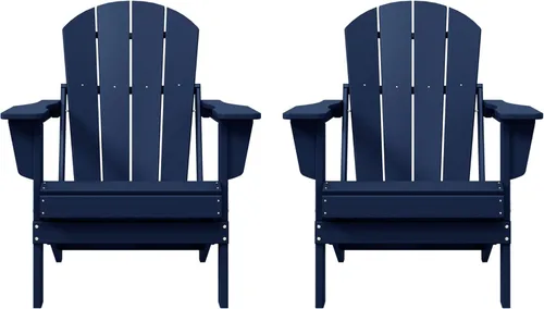 Vista 45 de Westin Outdoors Laguna WO Home - Silla plegable Adirondack para exteriores, muebles retro tradicionales para el hogar, para playa, balcón, patio