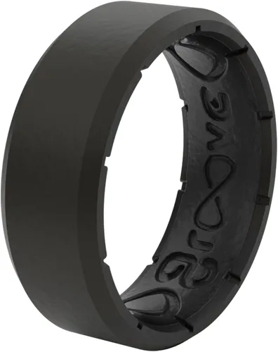 Vista 6 de Groove Life Edge Silicone Ring - Breathable Rubber Wedding Rings for Men, Lifetime Coverage, Unique Design, Comfort Fit Ring