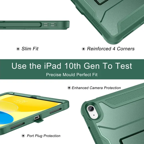 Vista 7 de Funda Soke para iPad (A16) de 11ª generación de 11 pulgadas 2025, iPad de 10ª generación de 10.9 pulgadas 2022, con protector de pantalla